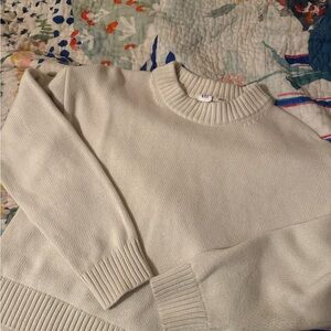 GAP Cream 100% cotton Crewneck Sweater